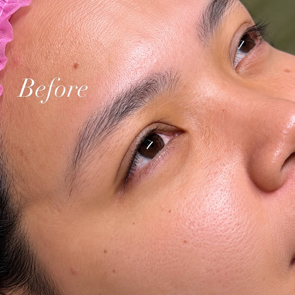 Before: natural brows